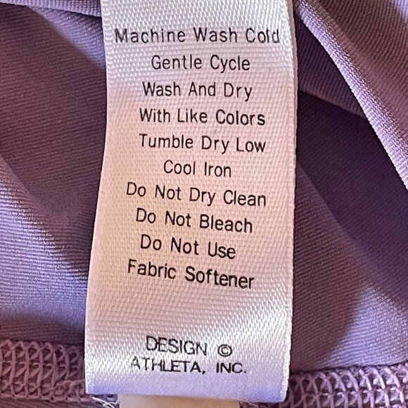 Athleta Racerback Tank Lavender with Perforated Peplum and Scoop Neck Size M - Picture 7 of 7